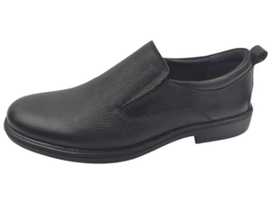 Mocasines Negros de Cuero Genuino con Punta Redonda, Sin Cordones, Transpirables, con Suela de Goma Antideslizante, Decoración Metálica, Color Sólido, para Todas las Temporadas - Product Image 4