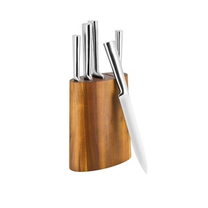 Support à couteaux en bois naturel pour le rangement sur le comptoir de cuisine, pour la maison, les restaurants, les cafés et les hôtels - Product Image 1