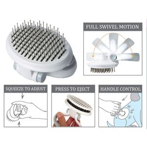 Gyrater Travel Self-Cleaning Swivel Pin <b>Brush</b> Self-Cleaning Swivel Grooming <b>Pet</b> Product for <b>Pet</b> Grooming - Product Image 6