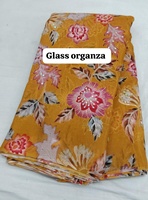 Tissu en organza floral en rayonne/polyester, séchage rapide, toucher ultra-doux, 70 g/m², largeur 43/44 pouces, pour robes et costumes pour femmes