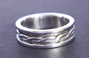 Anillo minimalista de plata de ley 925, diseño de banda sólida sin piedras preciosas, joyería fina vintage para chicas y mujeres, éxito de ventas. - Product Image 4