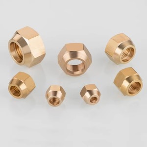 Tuerca abocardada de rosca métrica y en pulgadas para unión de latón de 6mm-19mm, forjada, empaquetada en caja de cartón para aire acondicionado - Product Image 1