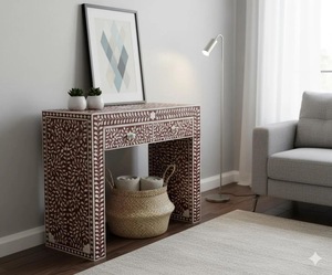 ILAHI's Bone Inlay <b>Drawer</b> Modern Design Agate Detailing Storage Portable Home Furniture - Product Image 1