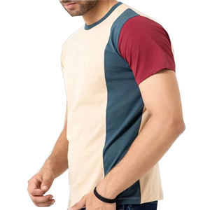 T-shirts pour hommes 100% coton tricoté, style décontracté, motif uni, sérigraphie, tissu épais uni, vierge - Product Image 6