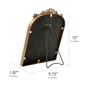 Specchio da Tavolo con Cornice in Filigrana Dorata 9,75" X 12" con Supporto Regolabile - Product Image 5