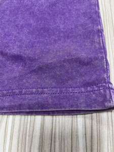 Ropa para Hombre al por Mayor Sin Marca, Sin Etiqueta, de Spandex/Algodón de 180 g/m², Antiarrugas, con Estampado Resistente a la Decoloración, Logotipo Personalizado, Estilo Vintage Oversize con Efecto Ácido - Product Image 3