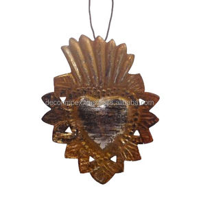 Pequeños adornos en forma de calor Adornos de linternas de hierro y adornos de linterna decorativa para festivales de oro y plata - Product Image 2