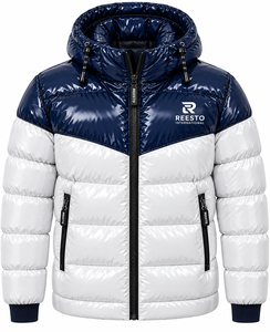 Veste matelassée personnalisée pour homme avec logo OEM, haute qualité, sans manches, avec capuche, veste matelassée d'hiver personnalisée pour homme - Product Image 1