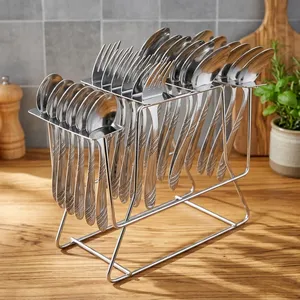Support à Cuillères en Acier Inoxydable, Organisateur de Couverts, Rangement pour Ustensiles de Cuisine, Présentoir de Comptoir pour Cuillères - Product Image 6