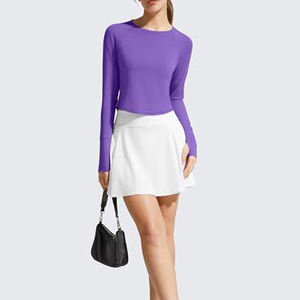 Top de Yoga de Diseño de Alta Calidad para Mujer, Color Liso, Secado Rápido, Servicio OEM, Logotipo Personalizado, Empaque Personalizado, Fabricantes ODM de Tops de Yoga - Product Image 3