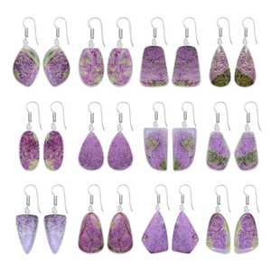 Boucles d'oreilles pendantes plaquées argent avec breloques mignonnes serties de pierres, idéales pour les fêtes et mariages, meilleur prix - Product Image 2