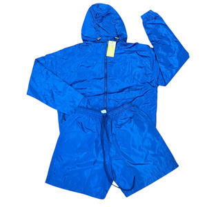 Conjunto de Chaqueta Corta y Pantalón Corto Cortavientos Personalizado al por Mayor de 2 Piezas con Cremallera, de Nylon y Poliéster, Estilo Urbano para Hombre - Product Image 2