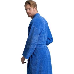 Peignoir en coton gaufré pour homme, léger, respirant, séchage rapide, toutes saisons, pour la maison, l'hôtel, le spa, les voyages, avec poches latérales - Product Image 6
