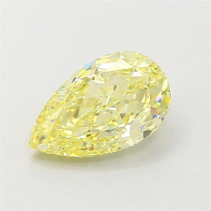 Pierre précieuse certifiée de haute qualité pour bijoux fins, élégant diamant jaune vif de laboratoire, pierre lâche scintillante de type brillant 2A - Product Image 3