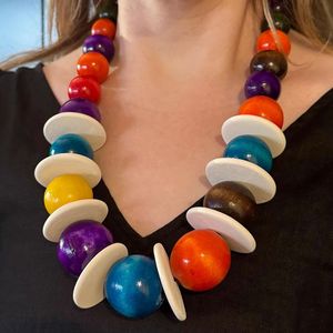 Fournitures de perles pour colliers en résine et bois, finition naturelle rustique - Product Image 6