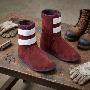 Spats industriels en cuir de vachette souple de qualité supérieure, certifiés CE, résistants à la chaleur, vêtements de sécurité flexibles - Product Image 4