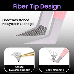 Pinzas Profesionales Personalizadas de Acero Inoxidable para Cejas, Rectas, de Fibra, Agarre Perfecto, Reutilizables, Ligeras, para Depilación - Product Image 4