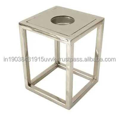 Good Quality And Low Price Candle Holder Tabletop Countertop Display Aluminum Square Shape Candle Stand Hot Sale