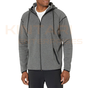 Men Zipper Hoodie Wholesale Custom Cotton Blend <b>Full</b> <b>Zip</b> <b>Sweatshirt</b> OEM Factory Bulk Production for Wholesale Buyers - Product Image 2