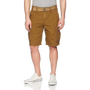 Pantalones Cortos Cargo de Cintura Media con Botones, Estilo Bermuda Casual con Bolsillos, 100% Algodón Tejido - Product Image 4