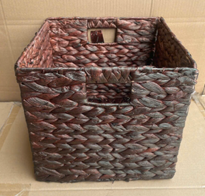 Cesta de Almacenamiento Rectangular Clásica de Jacinto de Agua con Asas, Rústica, Hecha a Mano, Multiusos, para Organización de la Sala de Estar - Product Image 2
