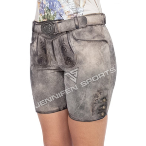 New Custom Bavarian Women’s Lederhosen German Wear Suede Leather Made <b>Shorts</b> and <b>Long</b> Traditional Pants Best Selling 2026 - Product Image 3