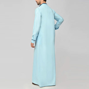 Tela de primera calidad para trajes Thobe y Jubba islámicos, con 2 bolsillos laterales y bolsillo interior para móvil, para hombre. - Product Image 2