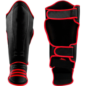 Protector de Espinilla de Boxeo Unisex Rojo y Blanco, Cuero PU Ecológico, Cintura Alta, Resistente al Desgaste, para Entrenamiento de Artes Marciales, 1.2M - Product Image 5
