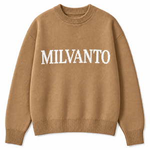 Pull en tricot pour homme avec logo personnalisé Camel, très vendu |   Pull à col rond à manches longues de qualité supérieure |   Pull en tricot avec logo de marque - Product Image 1