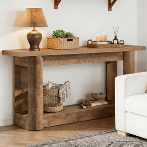 Consolle Lunga in Legno Massello Contemporanea per Casa, Appartamento e Hotel - Product Image 1
