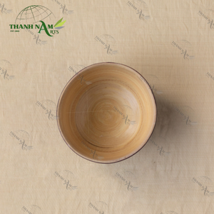 Cuenco de bambú artesanal clásico personalizado, comedor orgánico ecológico de Vietnam - Product Image 2