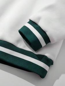 Sudadera Unisex de Invierno con Cuello en V de Algodón de Alta Calidad Personalizada, Precio al por Mayor, Ribete a Rayas, Forro Térmico, Estilo Deportivo - Product Image 3