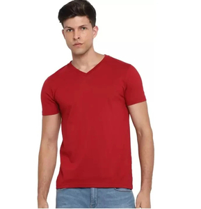 Camisetas de Manga Corta con Cuello en V para Hombre, 100% Algodón de Alta Calidad, Ecológicas, de Secado Rápido, Diseño de Logotipo Personalizado, Camisetas Lisas Cómodas - Product Image 3