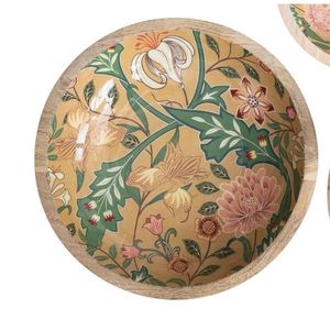 Wholesale Handmade Acacia Wood Serving <b>Bowl</b> Blue Enamel Inlay Decorative <b>Large</b> Salad Fruit <b>Bowl</b> Set for Home Hotel Kitchenware - Product Image 6