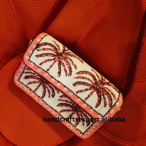 Nouvelle Collection indienne de luxe Boho sac messager perlé à la main épaule soirée Shopping sûr fort à la mode - Product Image 5