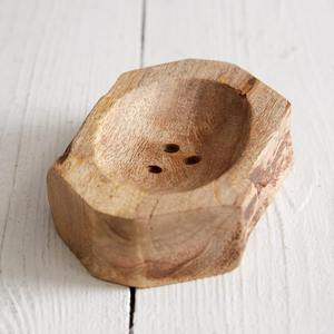 Support à Savon en Bois Carbonisé Naturel de Haute Qualité, Longue Durée, avec Drainage et Antidérapant pour Évier - Product Image 2