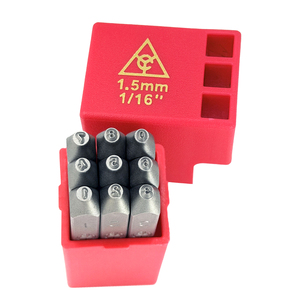Fourniture directe d'usine 9pcs 1.5mm ensemble de poinçons en métal de qualité industrielle avec numéro - Product Image 1