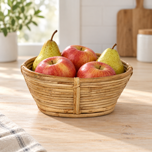 Panier de rangement rond en jacinthe d'eau personnalisable 22 x 9 cm, bol tressé rustique naturel pour la décoration intérieure - Product Image 4