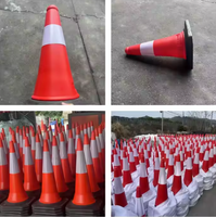 Cône de signalisation routière en HDPE de 75 cm, cône de sécurité en plastique rigide de 30 pouces, cône d'avertissement en PE de 750 mm, construction routière, haute qualité, 28 pouces