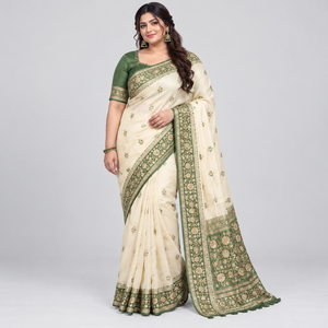Sari pour femmes, confectionné avec des tissus de qualité supérieure, toucher doux, finition élégante, silhouette gracieuse, design pour occasions spéciales, production OEM personnalisée - Product Image 4