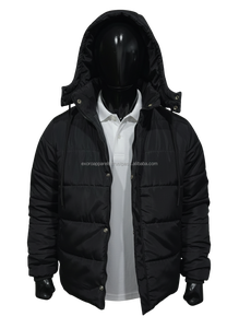 <b>Top</b> Selling Best Quality Lightweight Windproof Eco-Friendly Stand Polyester Hooded Zipper Closure Quilted Winter Jacket Men - Product Image 2