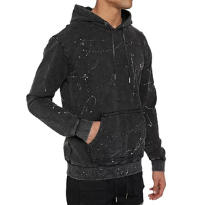 Sudaderas Ligeras para Hombre con Lavado Ácido, 100% Algodón, Estilo Pullover, Impermeables, Transpirables, Corte Regular, Estilo Urbano Vintage - Product Image 3