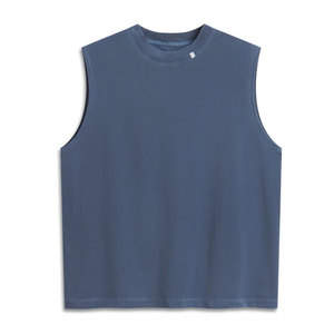 Débardeur en coton léger à col montant, nouveau design vintage, personnalisable, brodé, style streetwear, pour tenue décontractée et sportive - Product Image 1