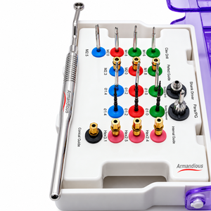 Kit de Extracción de Tornillos Fracturados para Implantes Dentales, Manual, de Acero Reutilizable, SOS Total Remove Set, Instrumento Clase I, Certificado CE - Product Image 3