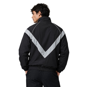 Custom Branding <b>jacket</b> for <b>men</b> Retro Windbreaker Sweatpants <b>Reflective</b> Piping Athletic Outerwear Wholesale Quality Clothing - Product Image 3