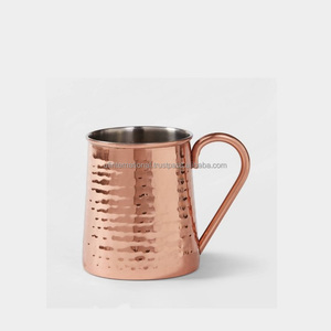 Tasse 100% en cuivre et martelée, avec produit poli, taille personnalisée et couleur naturelle en cuivre, pour boisson à l'eau - Product Image 5