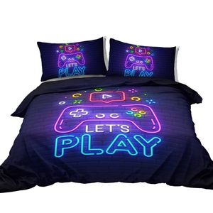 Set Copripiumino Queen Size con Motivo Controller di Videogiochi, Piumino per Ragazzi Appassionati di Gaming con 2 Federe, Set Biancheria da Letto per Amanti dei Videogiochi - Product Image 4