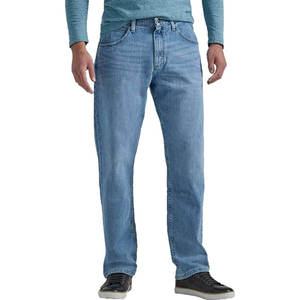 Jean en denim extensible classique pour homme, coupe décontractée, 5 poches, confortable, durable, pour tous les jours - Product Image 1