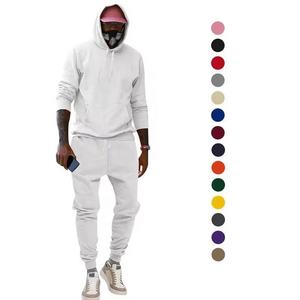 Ensemble de survêtement d'hiver unisexe en molleton tricoté 300 GSM pour femmes et hommes avec pantalon de survêtement et sweat à capuche - Product Image 2