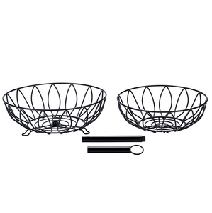 Panier de rangement de cuisine écologique en métal, design circulaire, multifonctionnel, moderne, pour fruits et légumes - Product Image 3